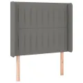 cadre de lit matelas LED Gris foncé 90x200cm Tissu