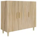 Buffet chêne sonoma 90x34x80 cm bois d'ingénierie