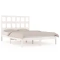 Cadre de lit Blanc Bois de pin massif 160x200 cm