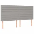cadre de lit avec matelas Gris clair 200x200cm Tissu