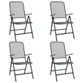 Chaises pliables de jardin 4 pcs Maille métallique Anthracite