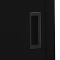 Armoire de bureau avec porte coulissante Noir 90x40x180cm Acier