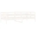 Lit de jour blanc bois de pin massif 90x200 cm