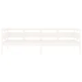 Lit de jour blanc bois de pin massif 90x200 cm