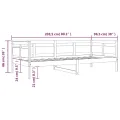 Lit de jour blanc bois de pin massif 90x200 cm