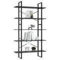 Bibliothèque à 5 niveaux Gris 100x30x175 cm Bois d'ingénierie