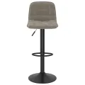 Tabourets de bar lot de 2 gris clair velours