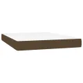 cadre de lit avec matelas Marron foncé 140x200 cm