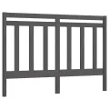 Tête de lit Gris 146x4x100 cm Bois massif de pin