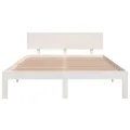 Cadre de lit Blanc Bois massif 135x190 cm Double