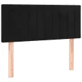 cadre de lit avec matelas Noir 90x200 cm Velours