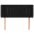 Tête de lit avec oreilles Noir 93x16x78/88 cm Velours