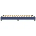 cadre de lit Bleu 140x190 cm Tissu