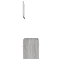 Ensemble de meubles de salle de bain 2 pcs Sonoma gris