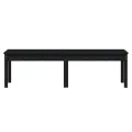 Banc de jardin à 2 places noir 159,5x44x45cm bois massif de pin