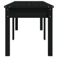 Banc de jardin à 2 places noir 159,5x44x45cm bois massif de pin