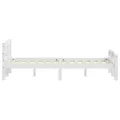 Cadre de lit Blanc Bois de pin massif 140x200 cm