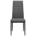 Chaises à manger lot de 6 gris clair tissu
