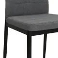 Chaises à manger lot de 6 gris clair tissu