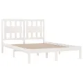 Cadre de lit Blanc Bois de pin massif 120x200 cm