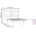 Cadre de lit Blanc Bois de pin massif 120x200 cm