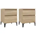 Tables de chevet 2 pcs Chêne sonoma 40x35x50 cm
