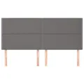 Têtes de lit 4 pcs Gris 80x5x78/88 cm Similicuir