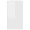 Armoire cosmétique Blanc brillant 80x40x75 cm Bois d'ingénierie