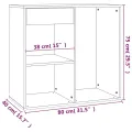 Armoire cosmétique Blanc brillant 80x40x75 cm Bois d'ingénierie