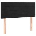 cadre de lit avec matelas Noir 90x200 cm Velours