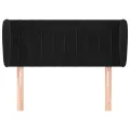 Tête de lit avec oreilles Noir 93x23x78/88 cm Velours