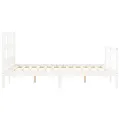Cadre de lit avec tête de lit blanc 120x200 cm bois massif