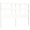 Cadre de lit avec tête de lit blanc 120x200 cm bois massif