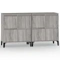 Buffets 2 pcs sonoma gris 60x35x70 cm bois d'ingénierie