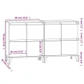 Buffets 2 pcs sonoma gris 60x35x70 cm bois d'ingénierie