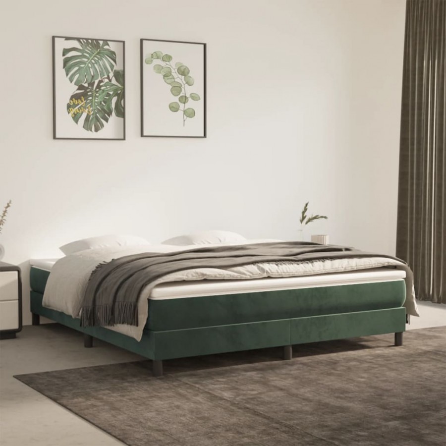 Matelas de lit à ressorts ensachés Vert foncé 180x200x20 cm