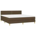 cadre de lit avec matelas Marron foncé 180x200 cm
