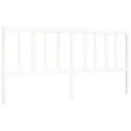 Cadre de lit avec tête de lit blanc 200x200 cm bois massif