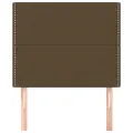 Têtes de lit 2 pcs Marron Foncé 90x5x78/88 cm Tissu
