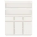 Buffet haut Blanc 89x40x116,5 cm Bois massif de pin