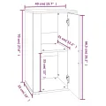 Buffet Sonoma gris 40x33x70 cm Bois d'ingénierie