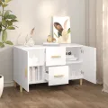 Buffet blanc 100x36x60 cm bois d'ingénierie