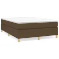 cadre de lit Marron foncé 140x190 cm Tissu