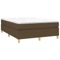 cadre de lit Marron foncé 140x190 cm Tissu