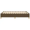 cadre de lit Marron foncé 140x190 cm Tissu