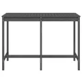 Table de jardin gris 159,5x82,5x110 cm bois massif de pin