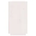 Buffet Blanc 100x40x75 cm Bois massif de pin