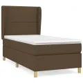 cadre de lit avec matelas Marron foncé 80x200 cm