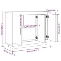 Buffet Blanc 92x35x75 cm Bois d'ingénierie
