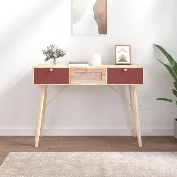 Table console avec tiroirs 105x30x75 cm bois d'ingénierie